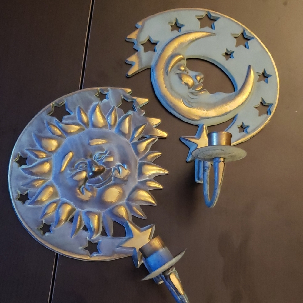 Sun and Moon Candle holder